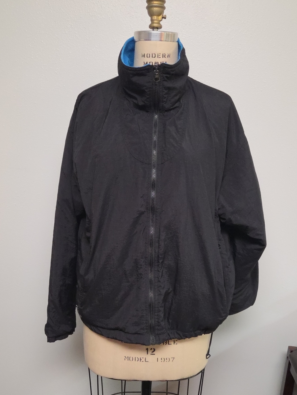 Columbia Black Jacket with Blue Inner Collar